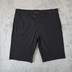 Greyson Montauk Shorts Mens 35 Black Golf Performance Technical Activewear 10"